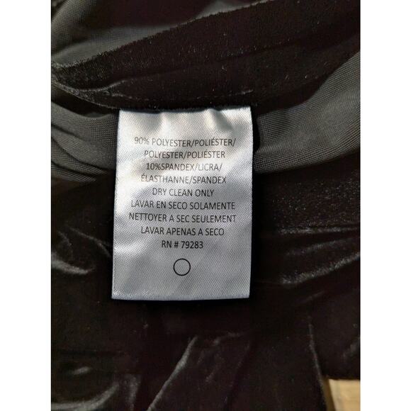 Alex Evenings Pants Womens 3X Black Velvet Pull On Wide Leg Dressy Party Plus - Picture 10 of 10